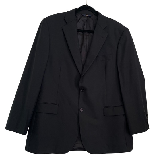 Brooks Brothers‎ 346 Stretch Wool Men Blazer Sport Coat Black Size 44R - Picture 1 of 15